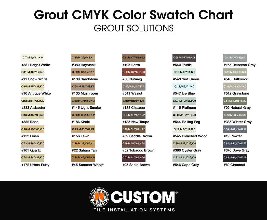 cmyk color chart browns