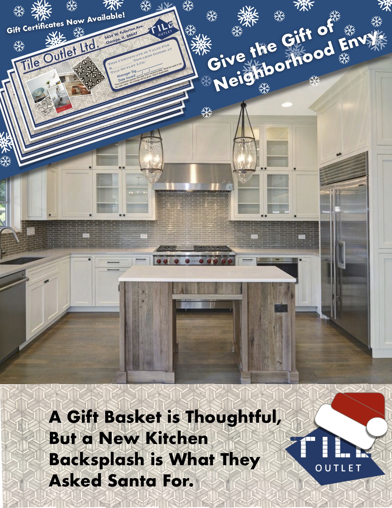 Gift Certificate Ad Tile Outlet Chicago