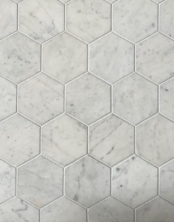 Bianco Carrara 3x3 Hexagon Honed - Tile Outlet Chicago